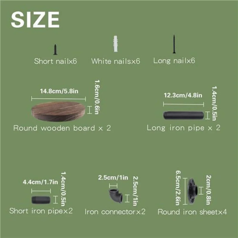 2 Pack Round Floating Corner Shelves Wall Mounted Wood Display Racks for Decor